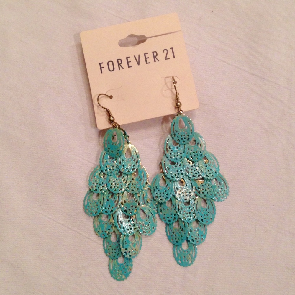 Turquoise chandelier earrings